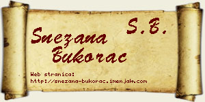 Snežana Bukorac vizit kartica